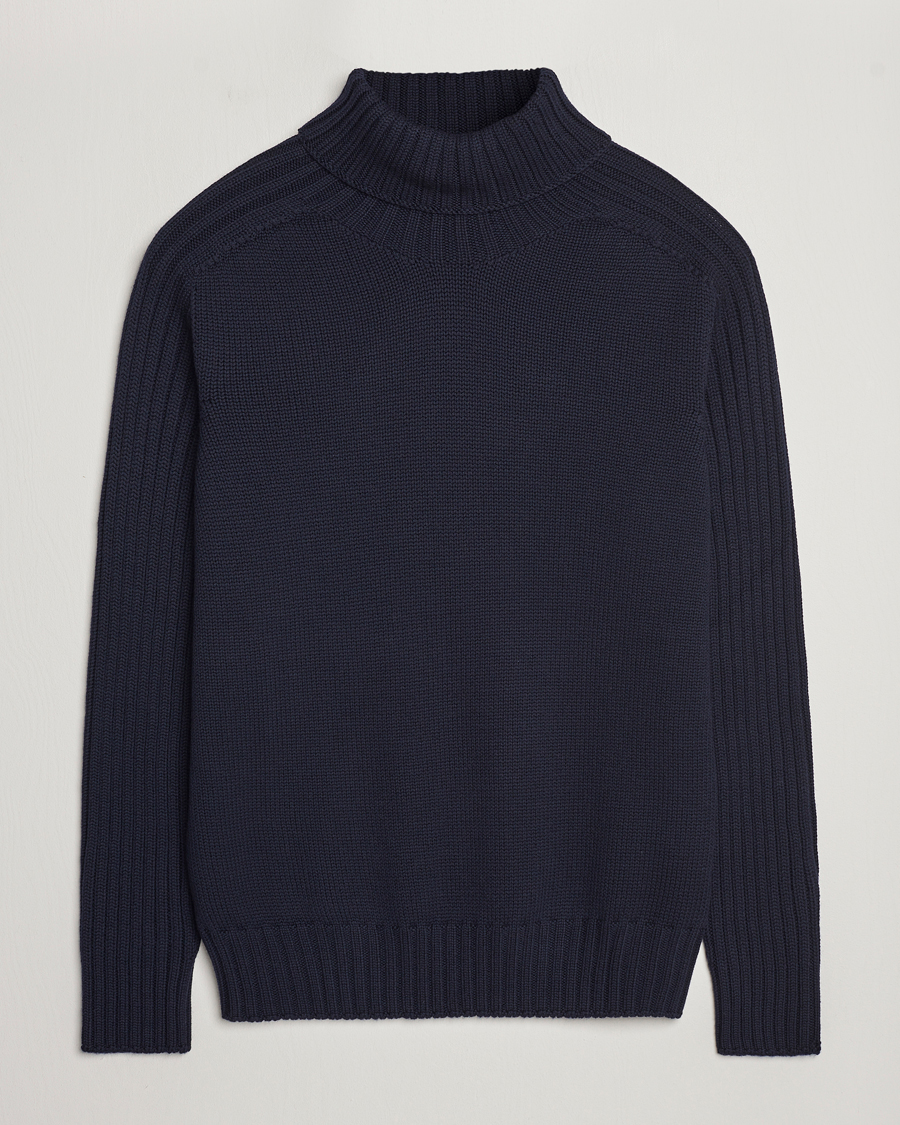 Herren | | Gran Sasso | Rainwool Rollneck Navy
