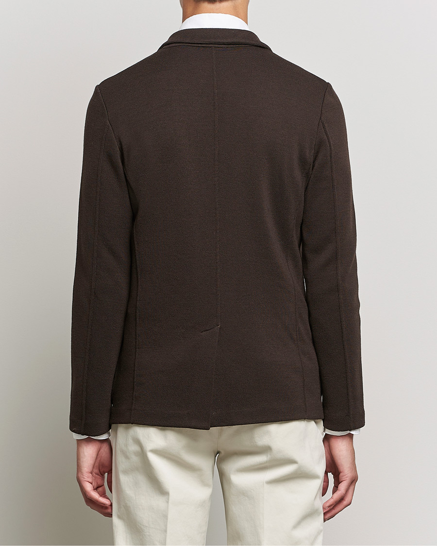 Herren | Sakkos | Gran Sasso | Travel Wool Knitted Jacket Brown