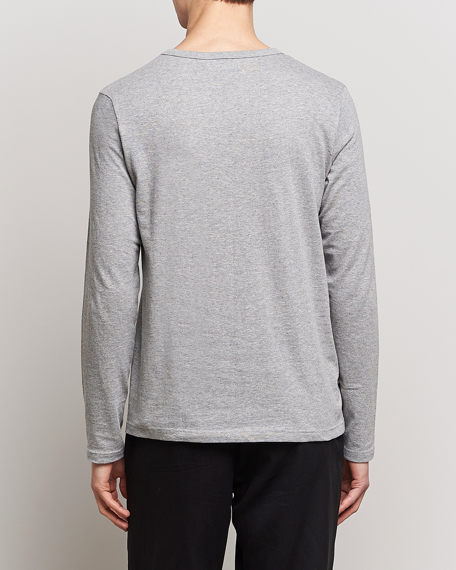 Herren | T-Shirts | Merz b. Schwanen | 1950s Classic Loopwheeled Longsleeve Tee Grey Marl