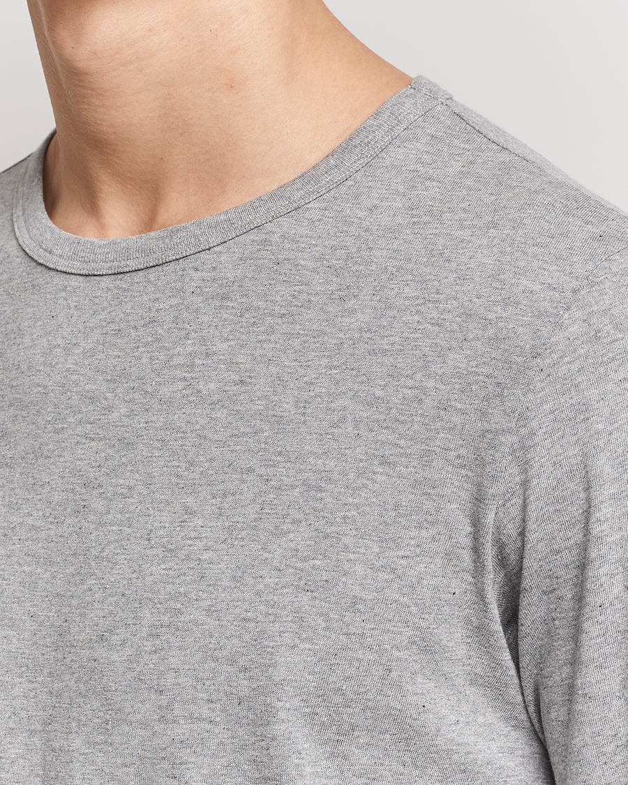 Herren | T-Shirts | Merz b. Schwanen | 1950s Classic Loopwheeled Longsleeve Tee Grey Marl
