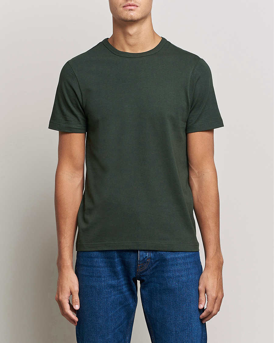 Herren | T-Shirts | Merz b. Schwanen | Relaxed Loopwheeled Sturdy Tee Forest