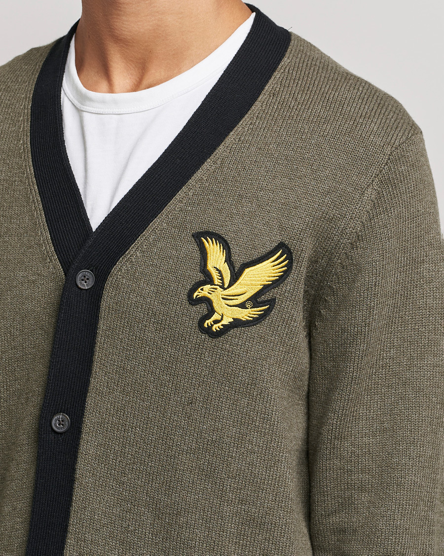 Herren | Pullover | Lyle & Scott | Block Marl Cardigan Olive Marl