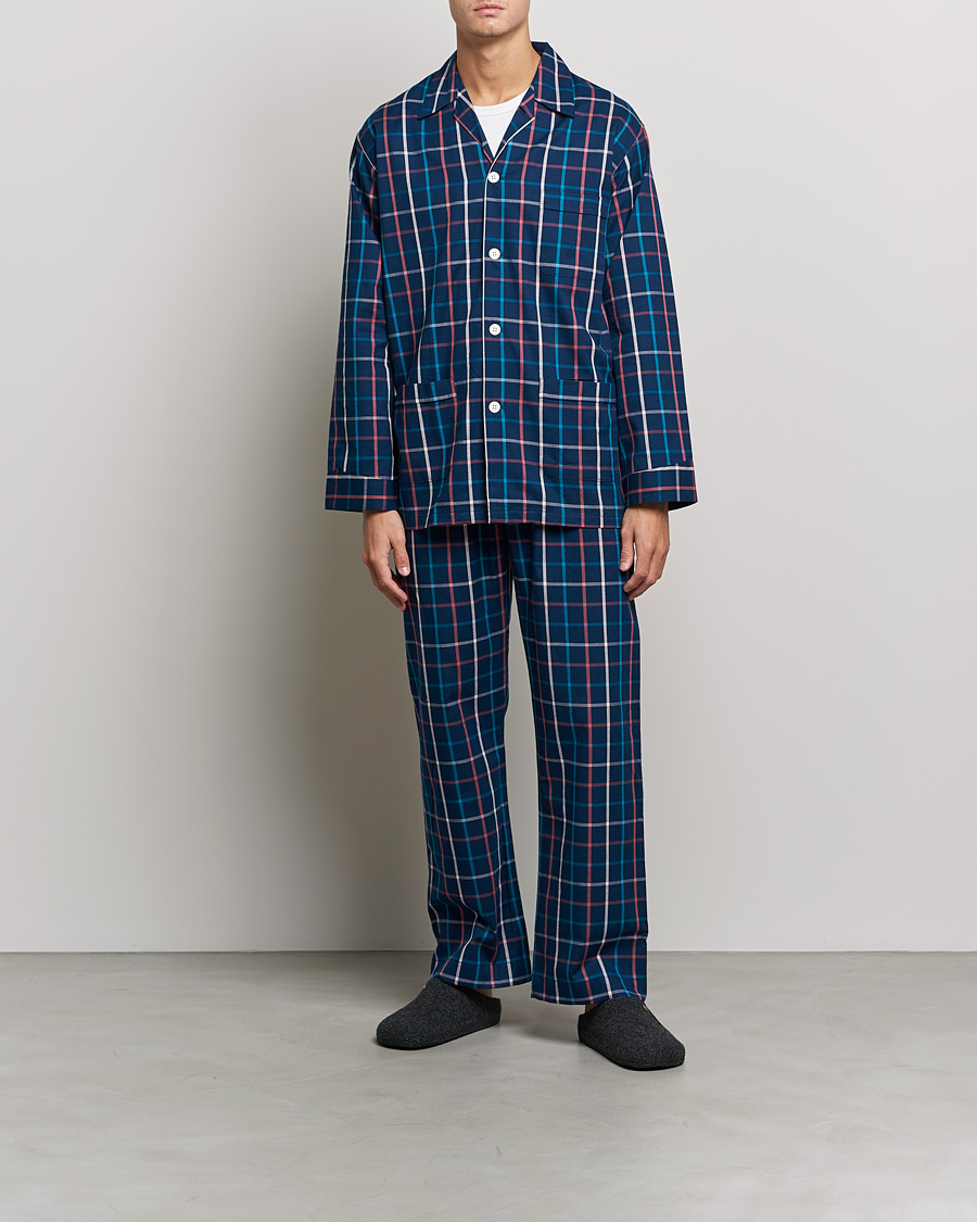 Herren | Schlafanzüge & Bademäntel | Derek Rose | Checked Cotton Pyjama Set Multi