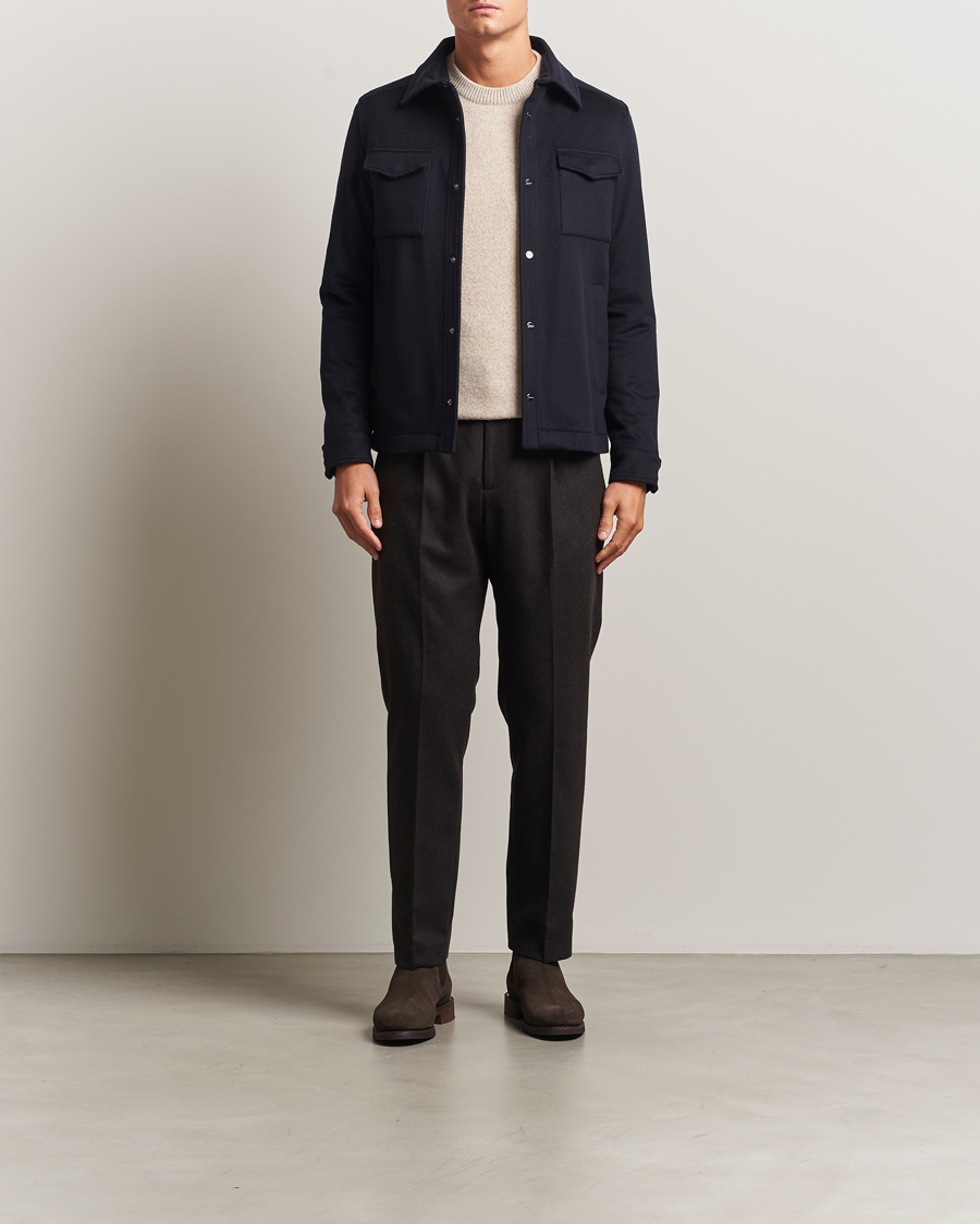 Herren | Jacken | Herno | Cashmere Overshirt Navy