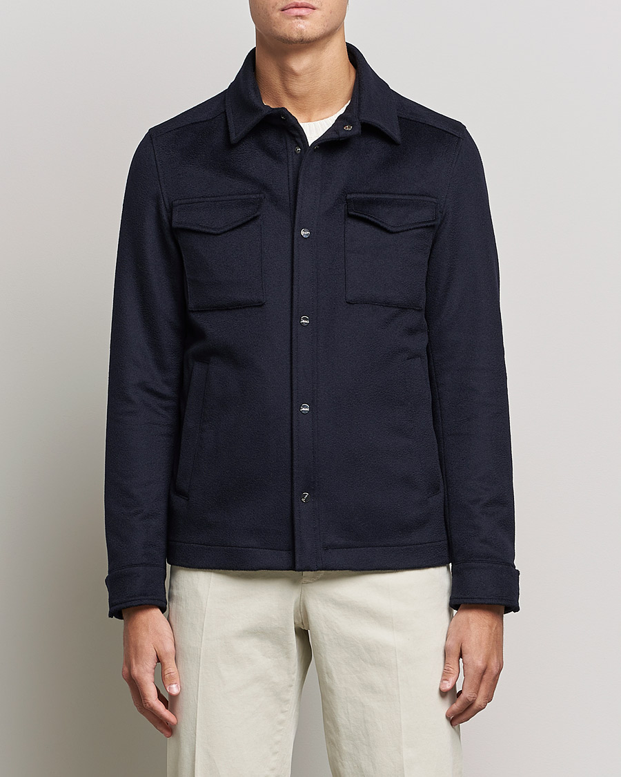 Herren | Jacken | Herno | Cashmere Overshirt Navy