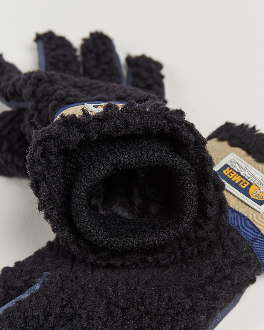 Herren | American Heritage | Elmer by Swany | Sota Wool Teddy Gloves Black