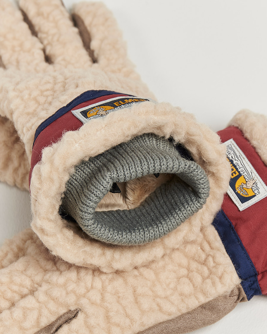 Herren | Elmer by Swany Sota Wool Teddy Gloves Beige/Wine | Elmer by Swany | Sota Wool Teddy Gloves Beige/Wine