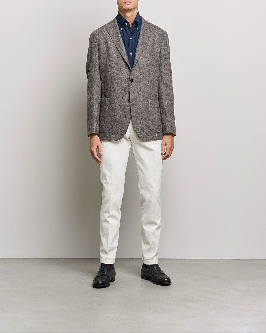 Herren | Hosen | Briglia 1949 | Slim Fit Cotton Stretch Chino Off White