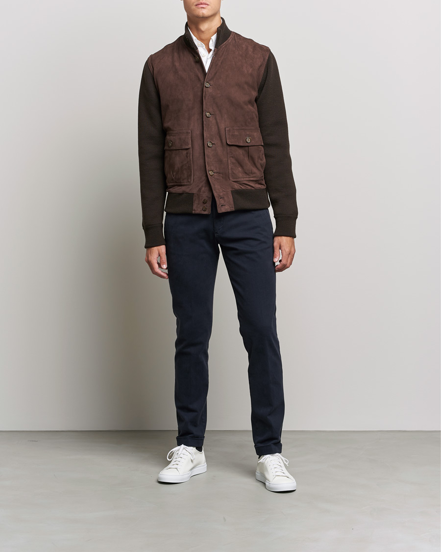 Herren | Hosen | Briglia 1949 | Slim Fit Cotton Stretch Chino Navy