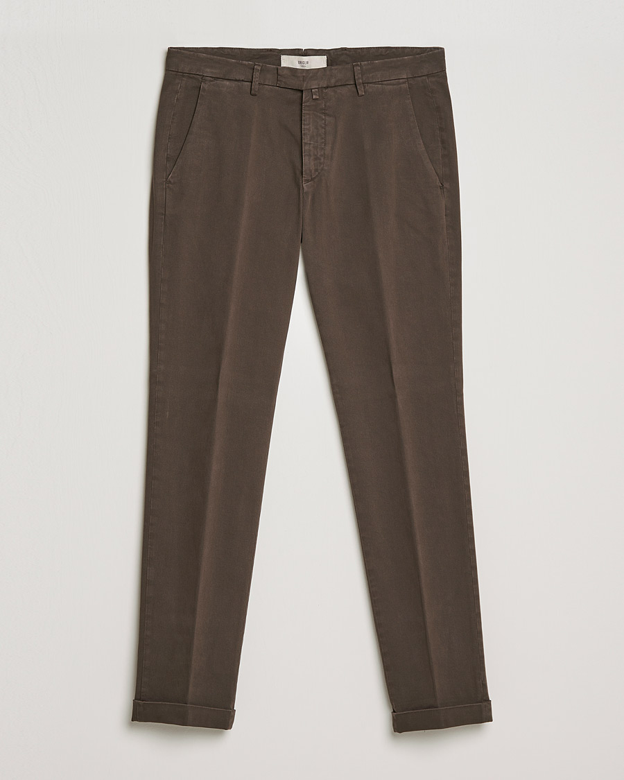 Herren | Hosen | Briglia 1949 | Slim Fit Cotton Stretch Chino Coffe Brown