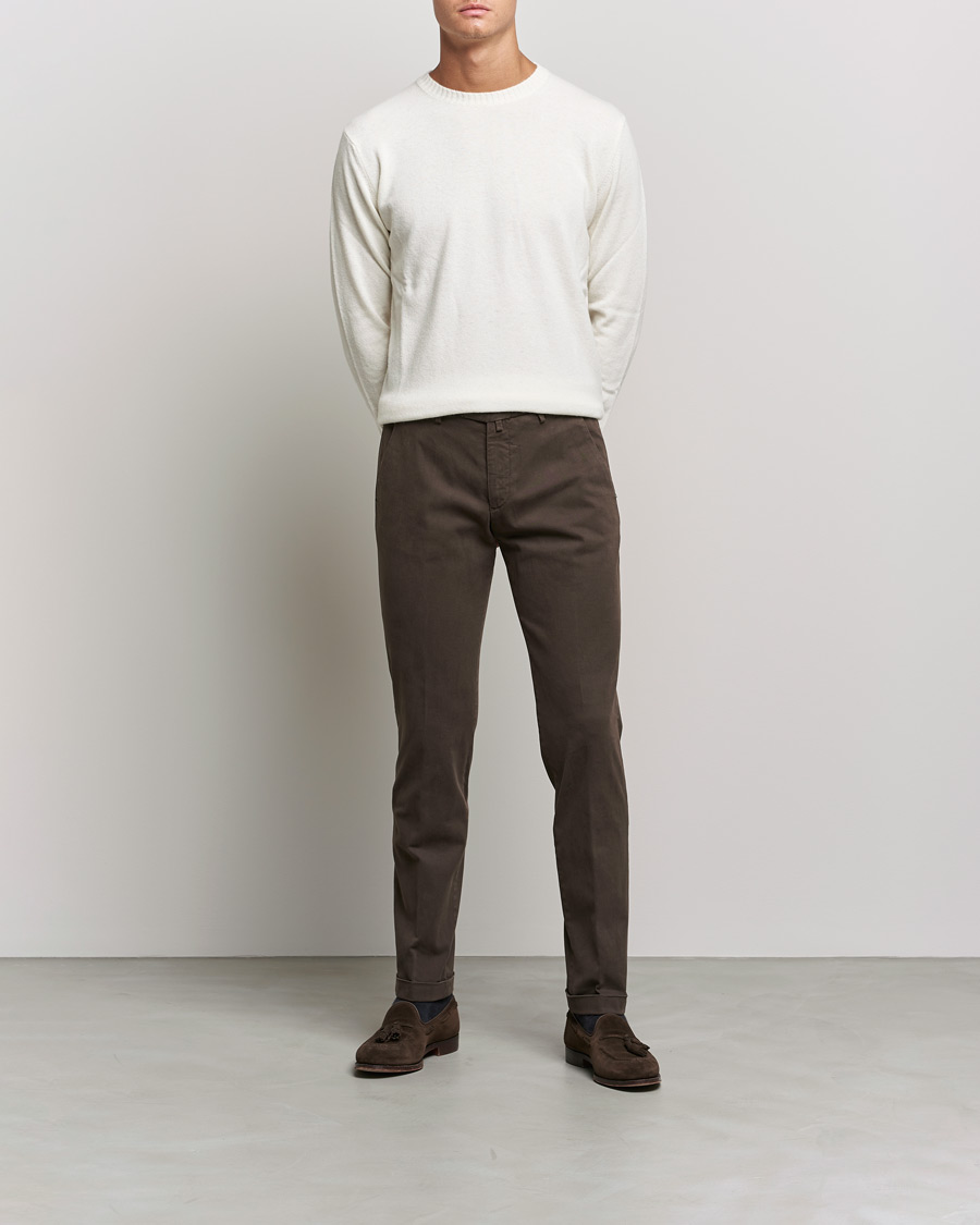 Herren | Hosen | Briglia 1949 | Slim Fit Cotton Stretch Chino Coffe Brown