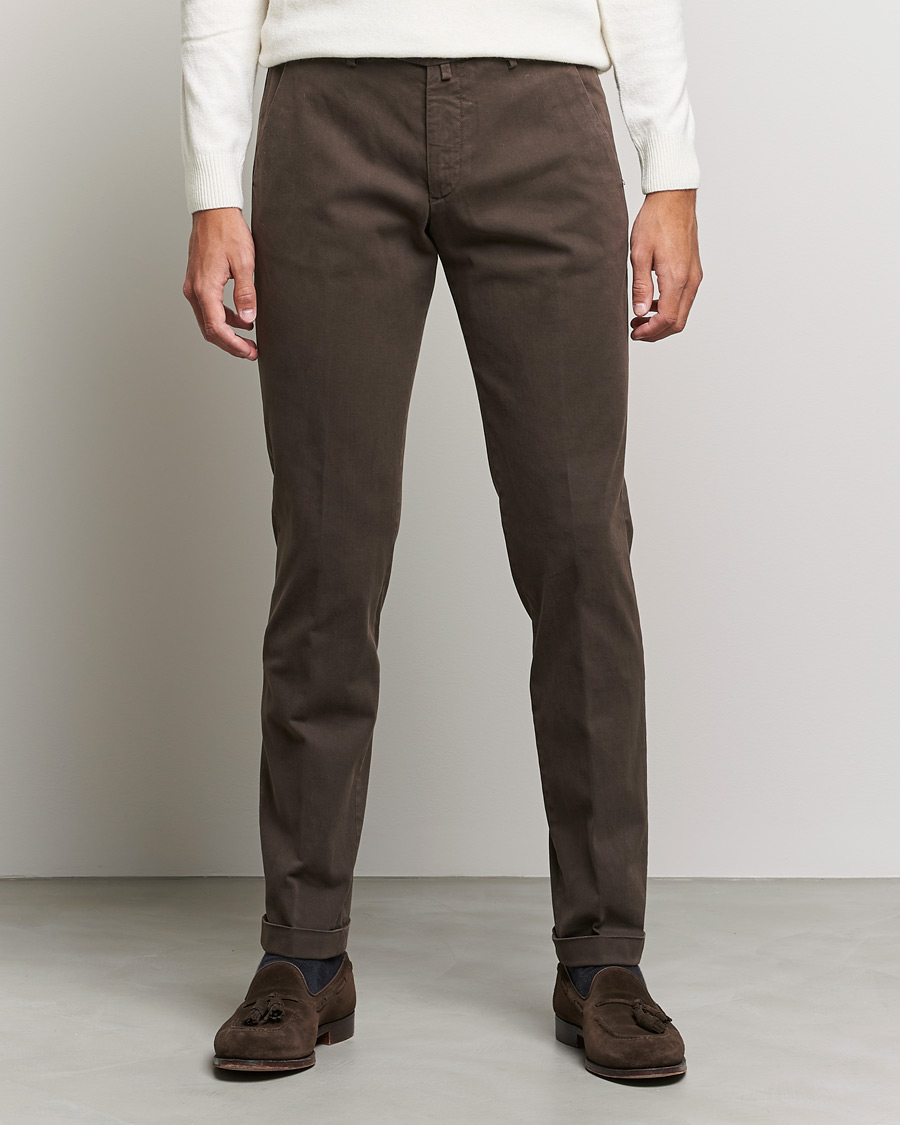 Herren | Hosen | Briglia 1949 | Slim Fit Cotton Stretch Chino Coffe Brown