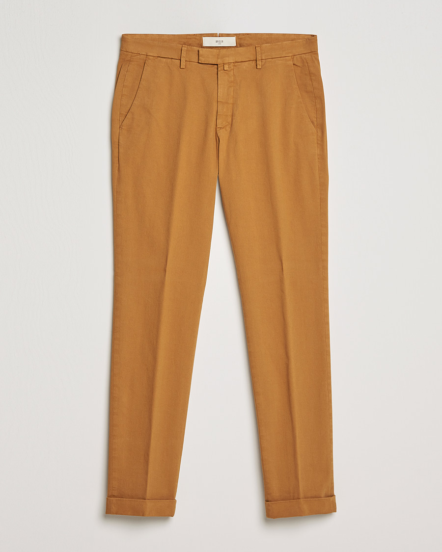 Herren | Hosen | Briglia 1949 | Slim Fit Cotton Stretch Chino Golden Brown