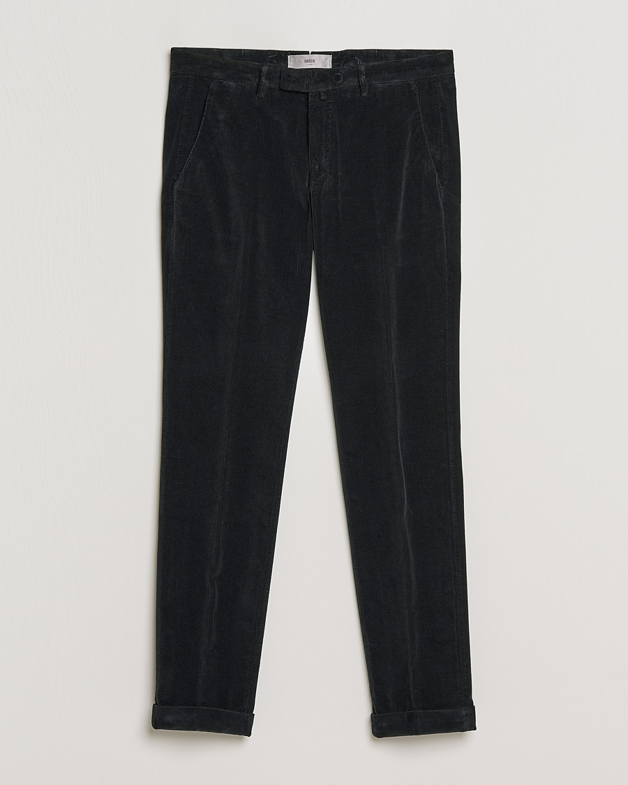 Herren | Hosen | Briglia 1949 | Slim Fit Corduroy Trousers Black