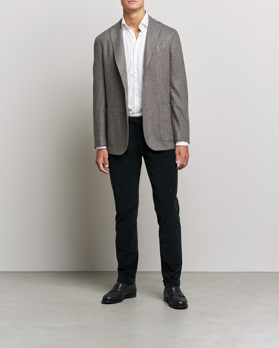 Herren | Hosen | Briglia 1949 | Slim Fit Corduroy Trousers Black