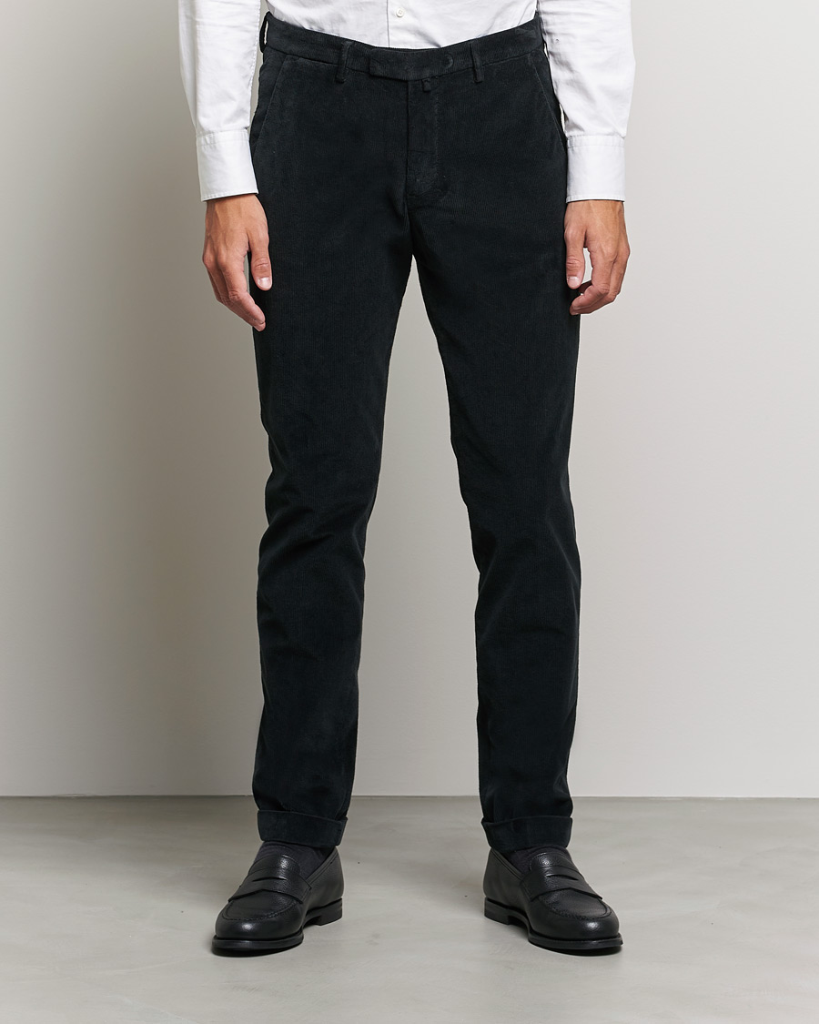 Herren | Hosen | Briglia 1949 | Slim Fit Corduroy Trousers Black