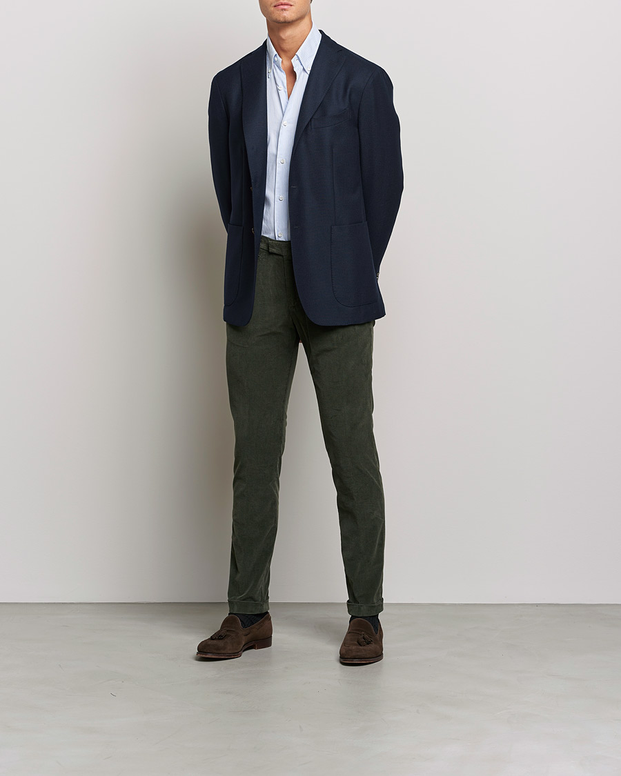 Herren | Hosen | Briglia 1949 | Slim Fit Corduroy Trousers Dark Green