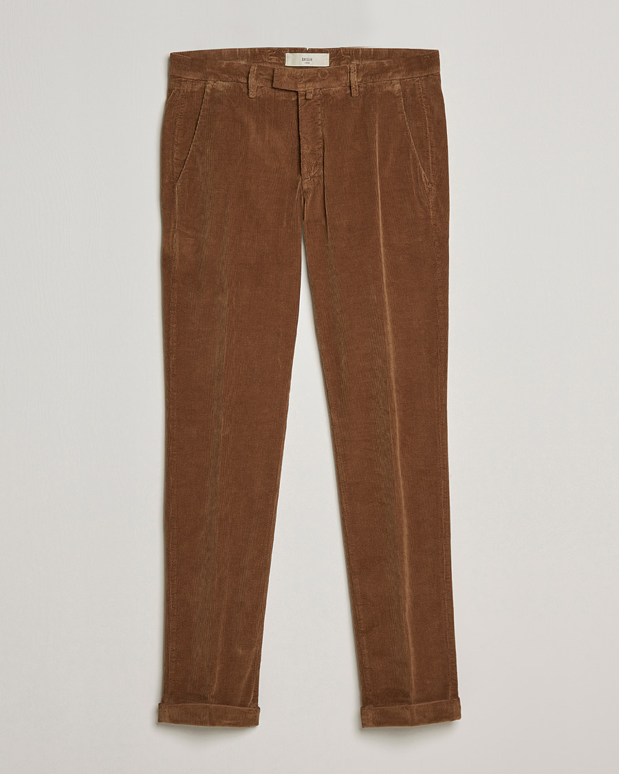 Herren | Chino | Briglia 1949 | Slim Fit Corduroy Trousers Brown