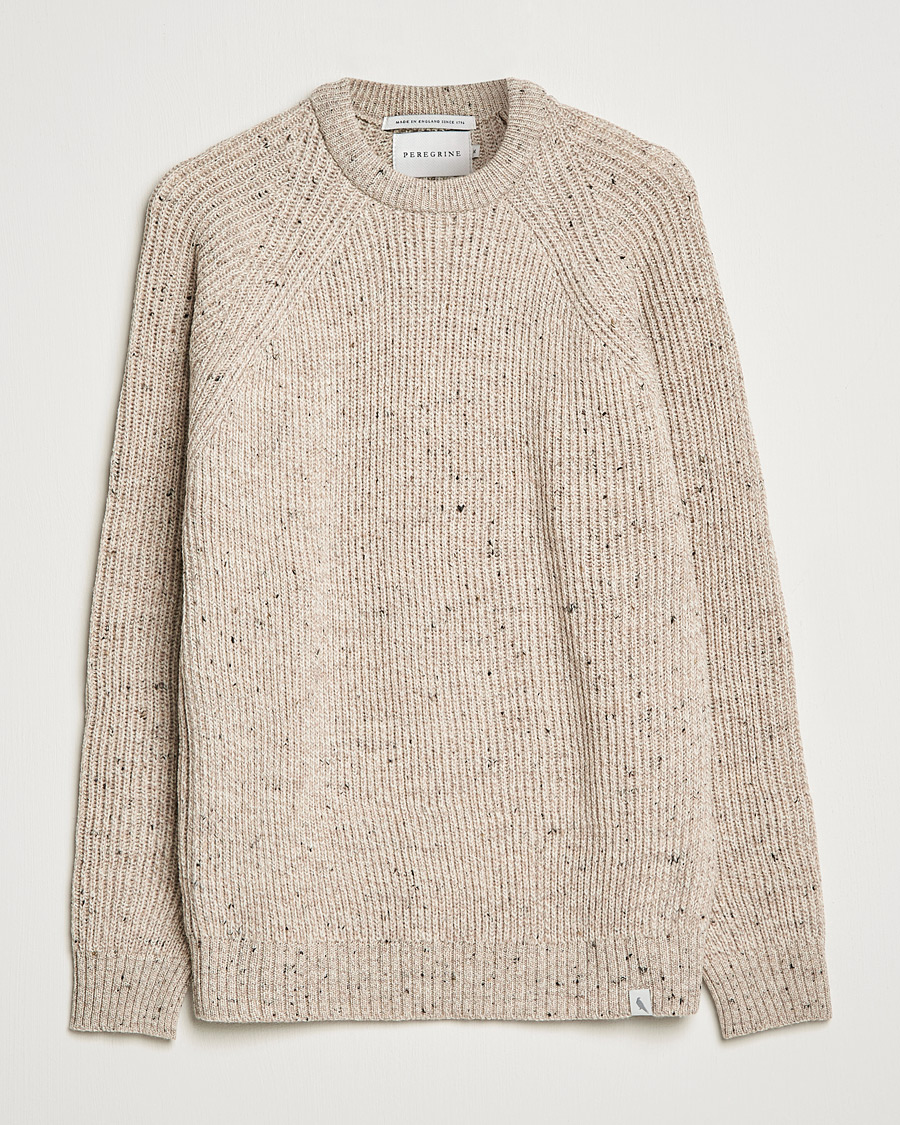 Herren | Pullover | Peregrine | Ford Knitted Wool Jumper Oatmeal