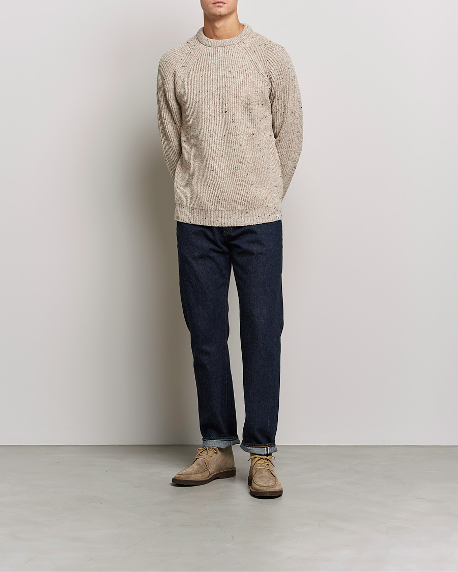 Herren | Pullover | Peregrine | Ford Knitted Wool Jumper Oatmeal