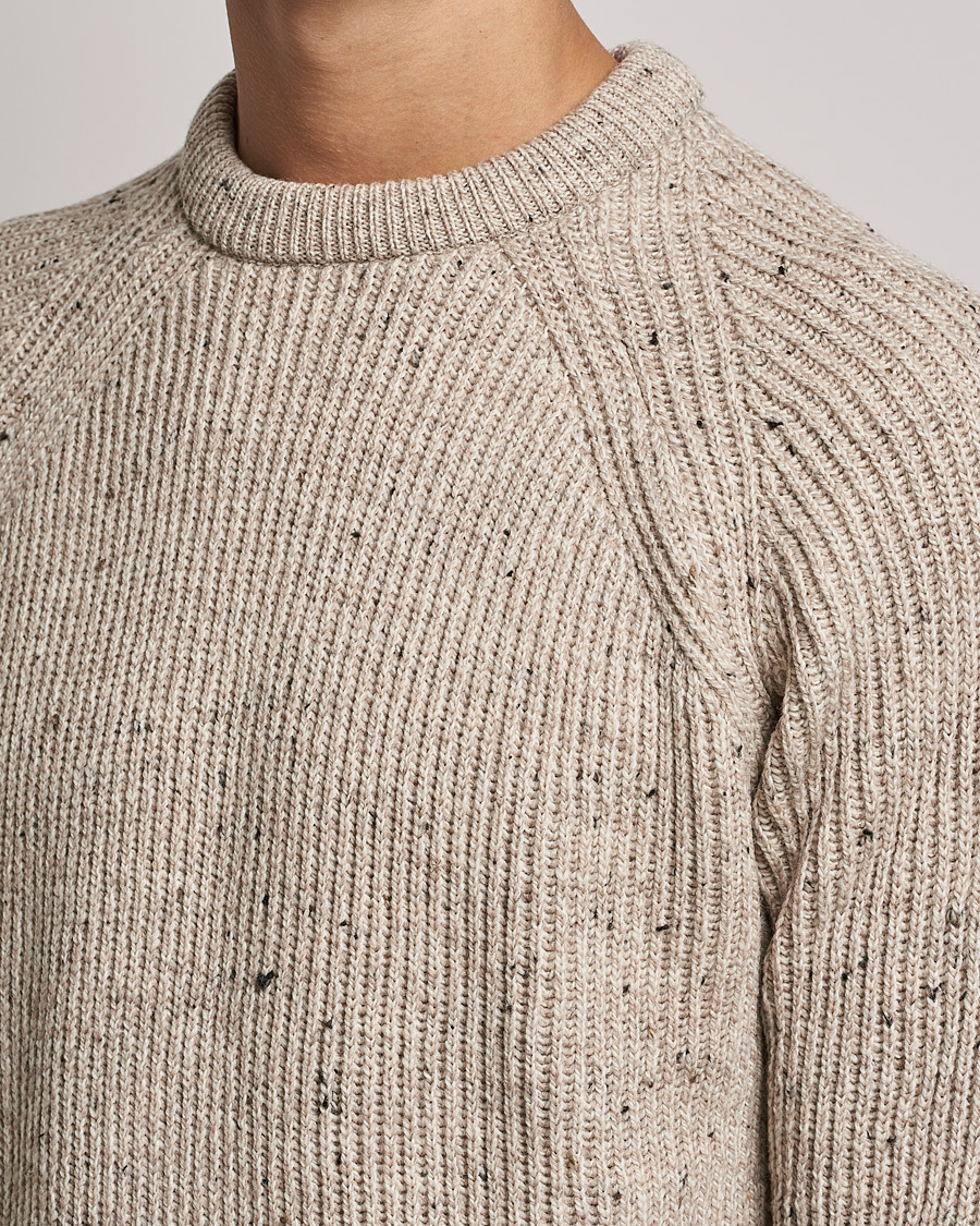 Herren | Pullover | Peregrine | Ford Knitted Wool Jumper Oatmeal