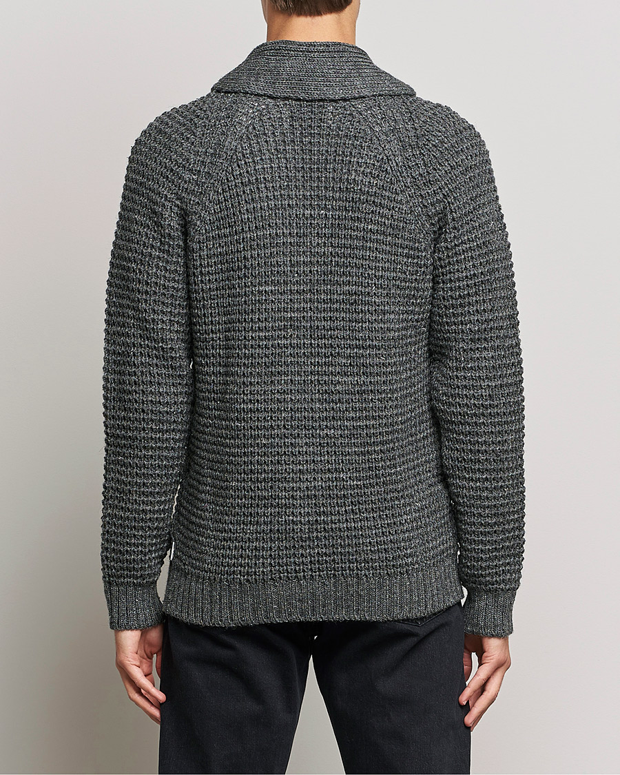 Herren | Pullover | Peregrine | Waffle Wool Shawl Cardigan Nimbus