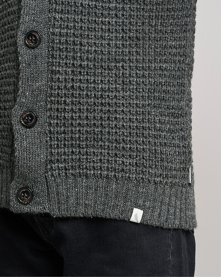 Herren | Pullover | Peregrine | Waffle Wool Shawl Cardigan Nimbus