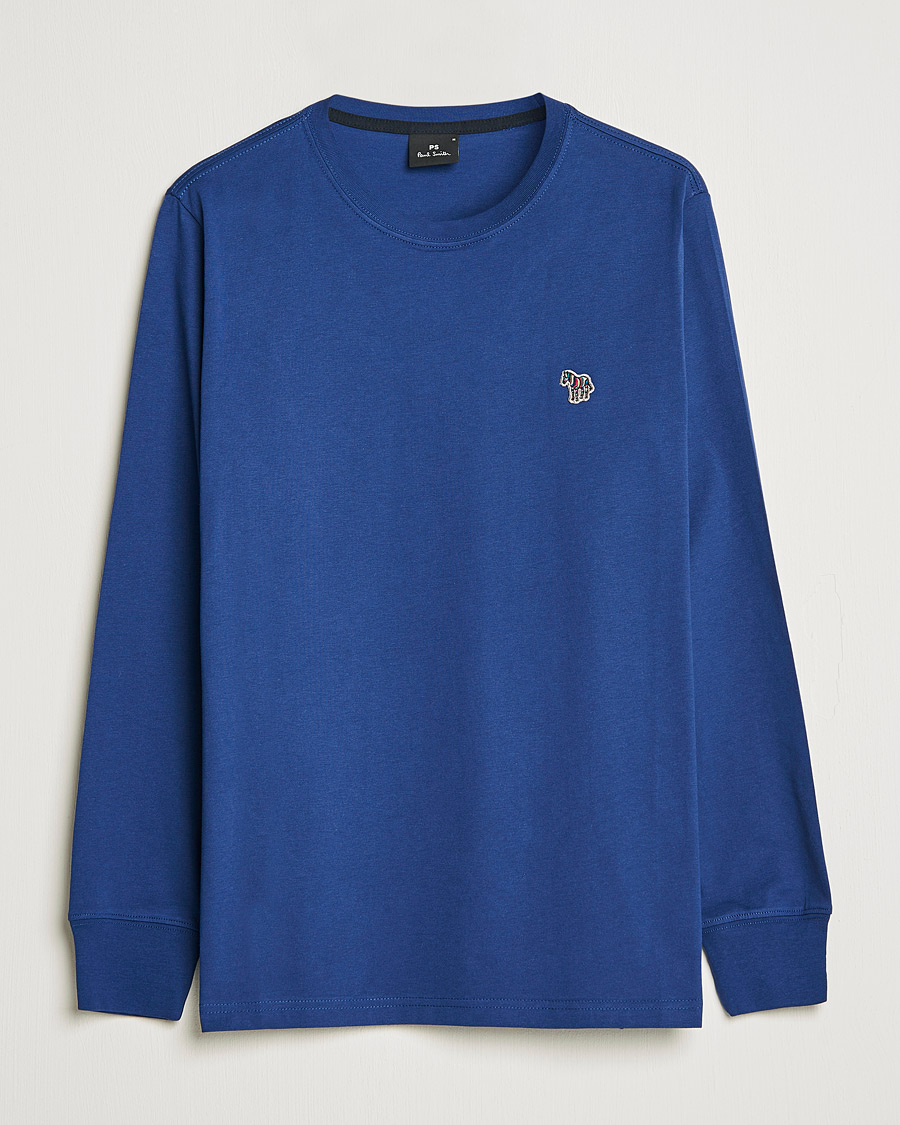 Herren | T-Shirts | PS Paul Smith | Zebra Organic Cotton Long Sleeve T-Shirt Navy
