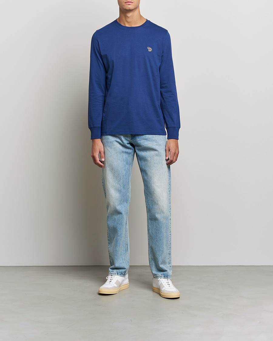Herren | T-Shirts | PS Paul Smith | Zebra Organic Cotton Long Sleeve T-Shirt Navy