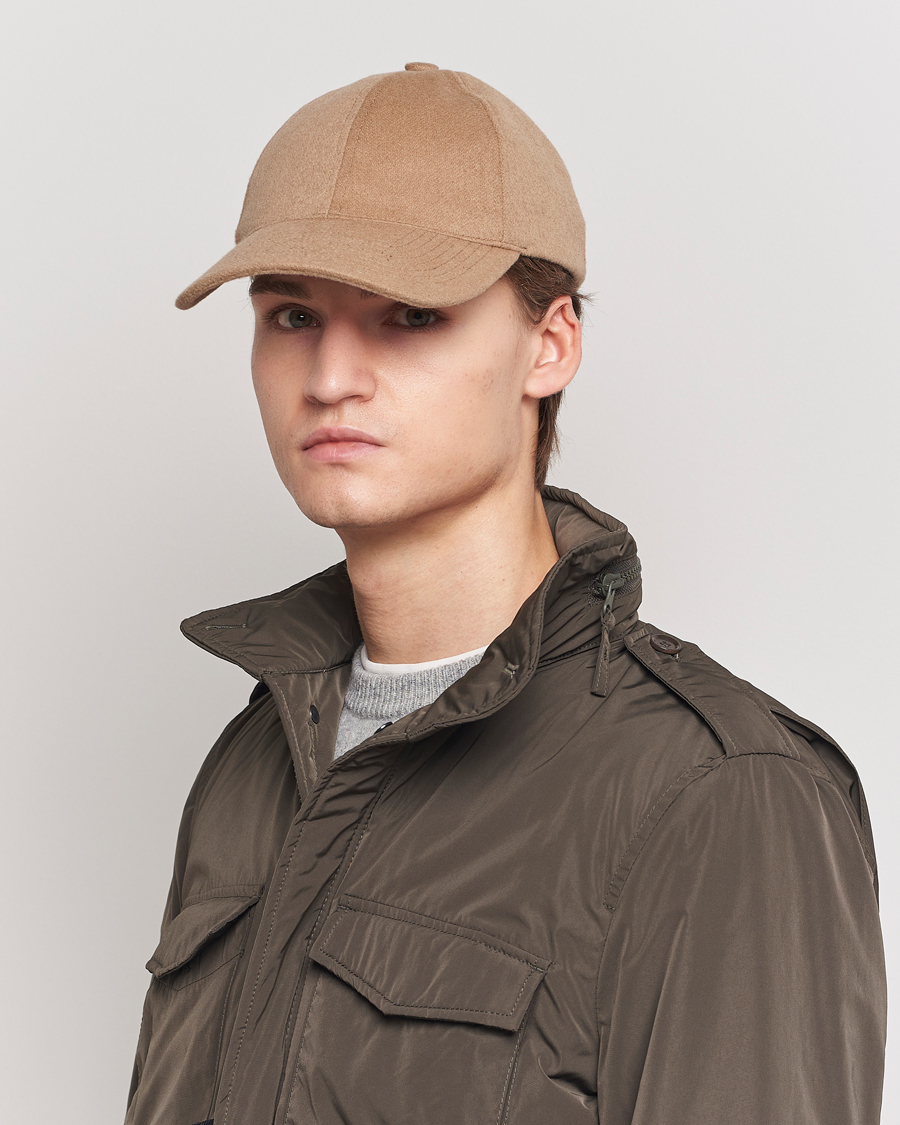 Herren | Hüte & Mützen | Varsity Headwear | Cashmere Soft Front Baseball Cap Camel