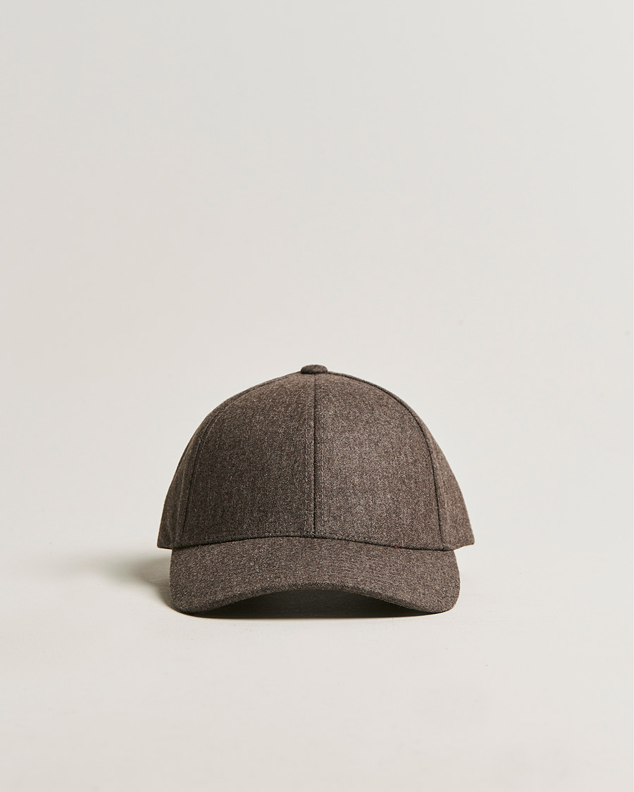 Herren | Varsity Headwear | Varsity Headwear | Flannel Baseball Cap Taupe Brown