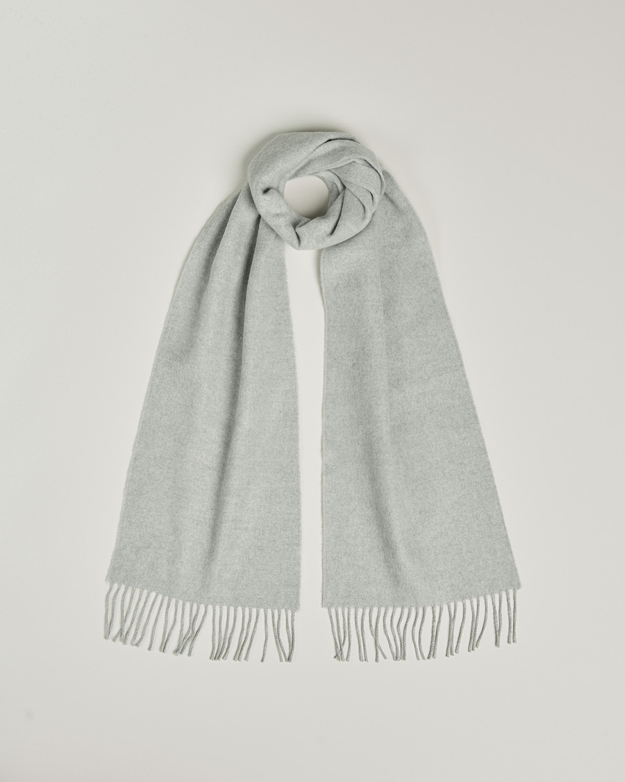 Herren |  | Begg & Co | Vier Lambswool/Cashmere Solid Scarf Silver