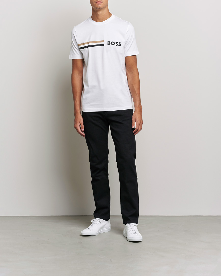 Herren | T-Shirts | BOSS | Tessler Logo Crew Neck Tee White