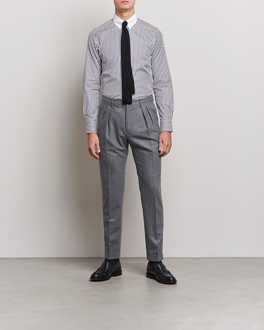 Herren | Hemden | Beams F | Tab Collar Dress Shirt Grey/White