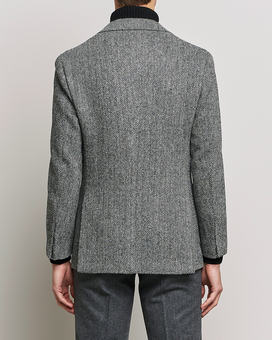 Herren | Sakkos | Beams F | Herringbone Tweed Jacket Dark Grey
