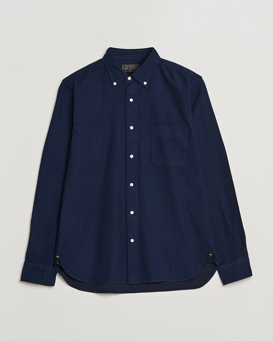 Herren | Hemden | BEAMS PLUS | Flannel Button Down Shirt Navy