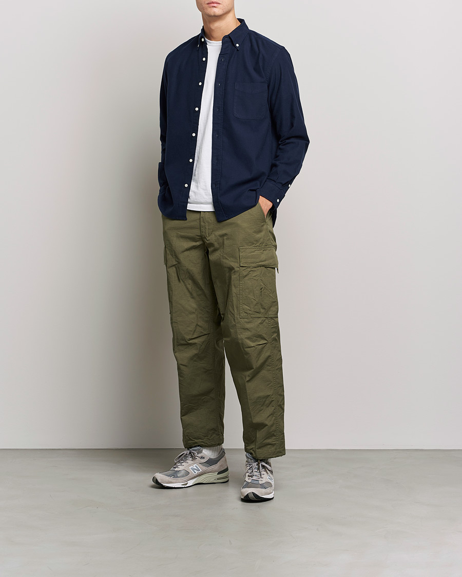 Herren | Hemden | BEAMS PLUS | Flannel Button Down Shirt Navy
