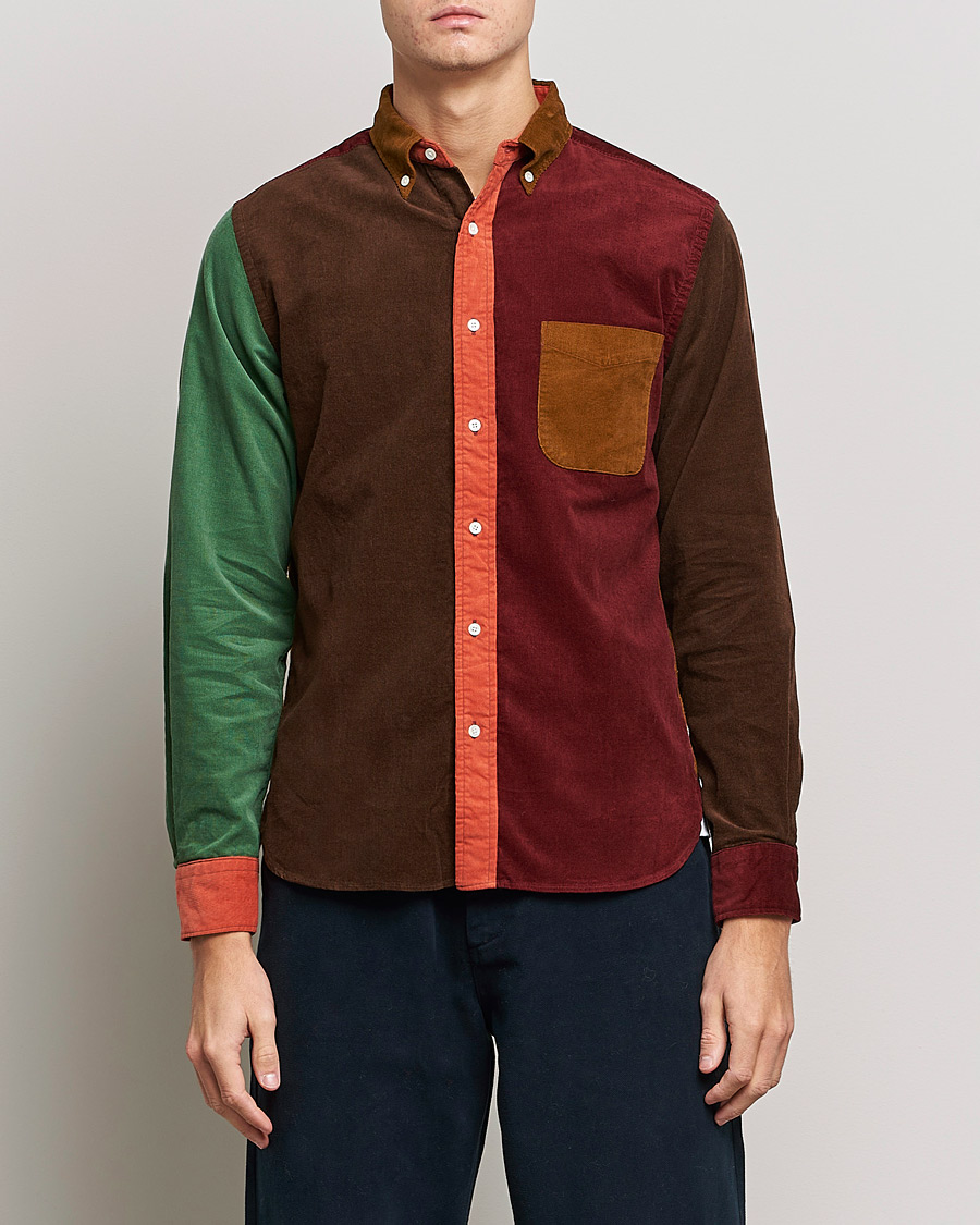 Herren |  | BEAMS PLUS | Corduroy Panel Button Down Shirt Golden Brown