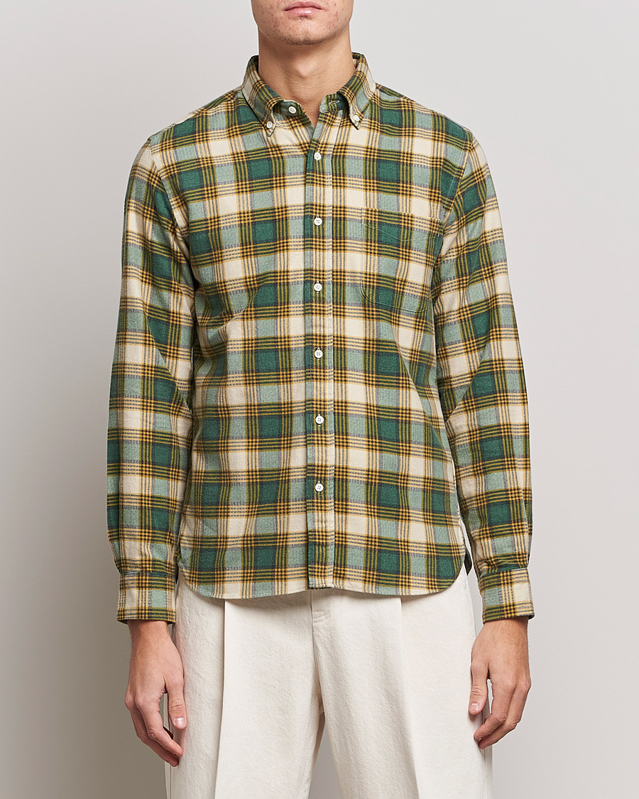 Herren | Hemden | BEAMS PLUS | Flannel Button Down Shirt Green Check