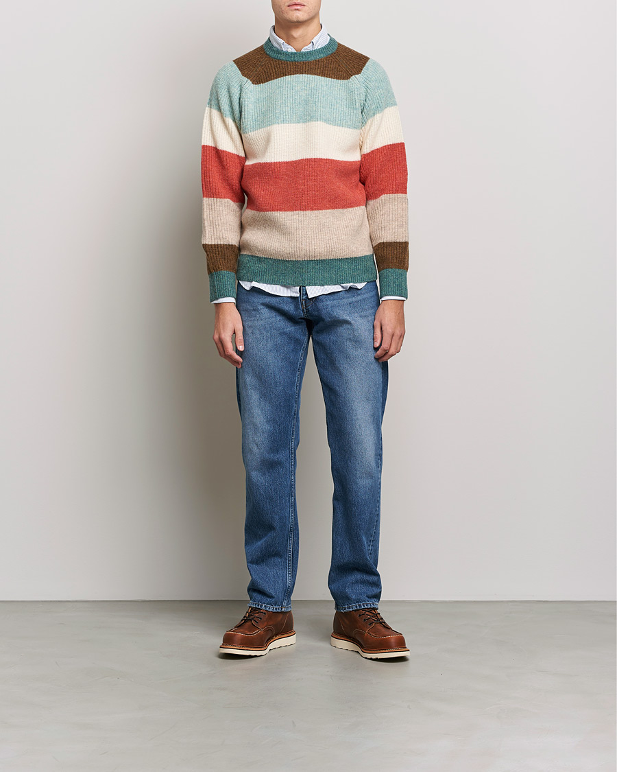 Herren | Japanese Department | BEAMS PLUS | Block Stripe Sweater Multi Stripe