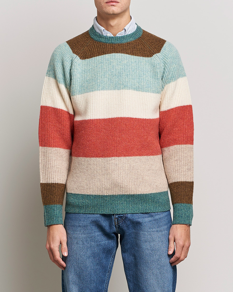 Herren | Pullover | BEAMS PLUS | Block Stripe Sweater Multi Stripe