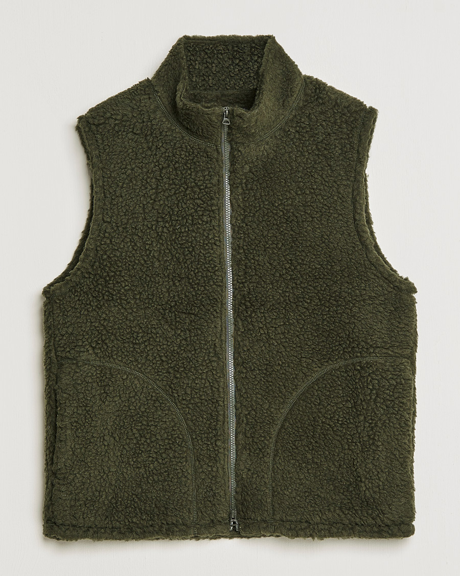 Herren | Jacken | BEAMS PLUS | Boa Fleece Vest Forest Green