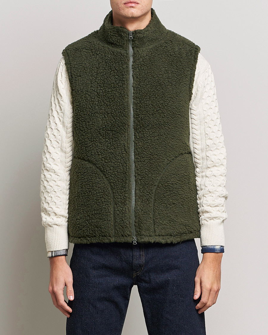Herren | Jacken | BEAMS PLUS | Boa Fleece Vest Forest Green