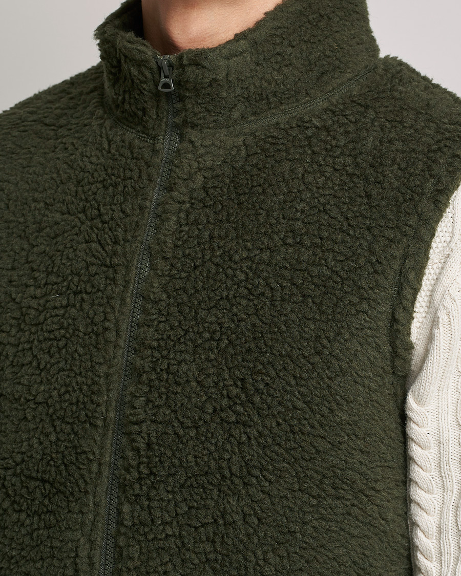 Herren | Jacken | BEAMS PLUS | Boa Fleece Vest Forest Green