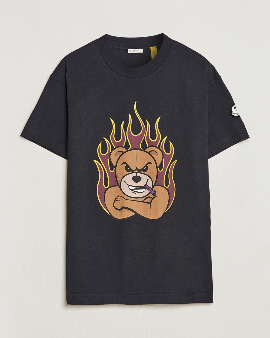 Herren | T-Shirts | Moncler Genius | 8 Palm Angels Bear Motif T-Shirt Black