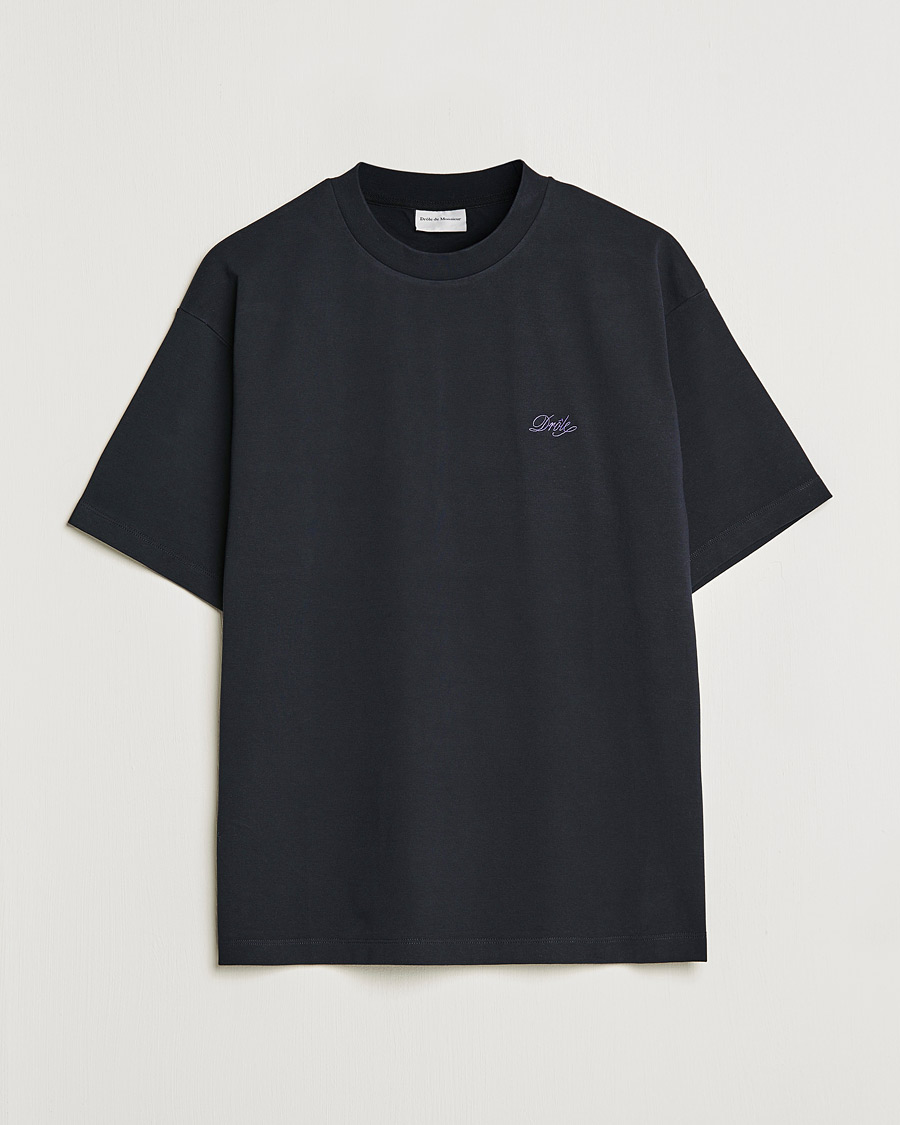 Herren | T-Shirts | Drôle de Monsieur | Signature T-Shirt Black