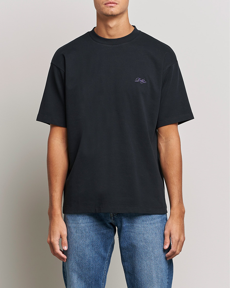 Herren | T-Shirts | Drôle de Monsieur | Signature T-Shirt Black