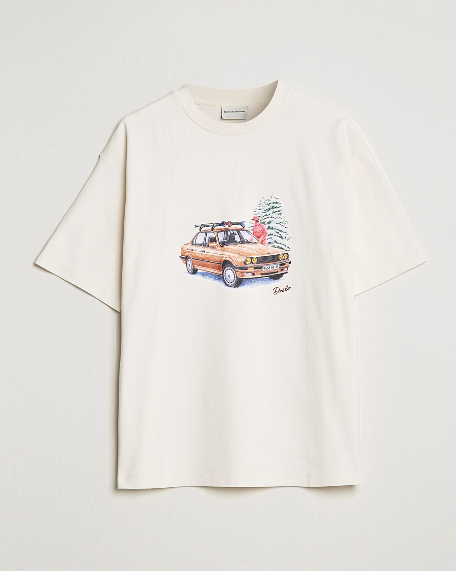 Herren | T-Shirts | Drôle de Monsieur | Departe Ski T-Shirt Cream