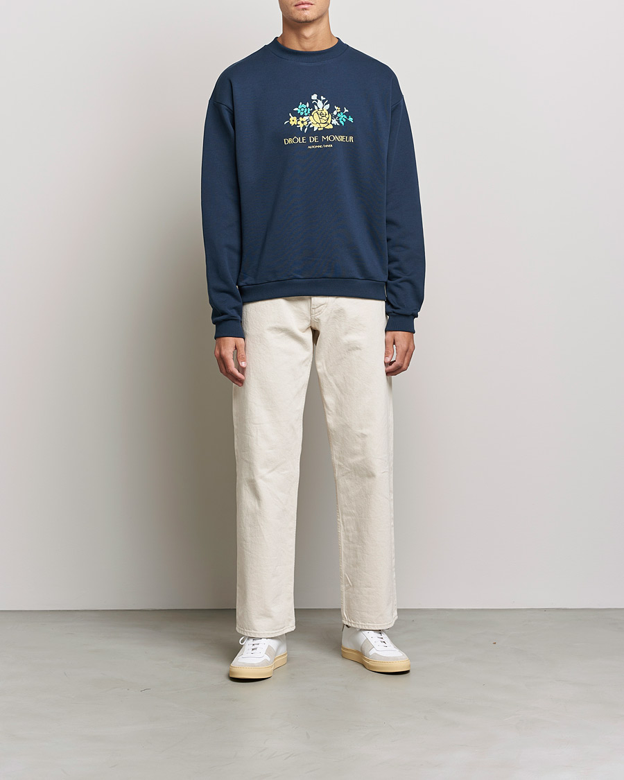 Herren | Pullover | Drôle de Monsieur | Fleur Sweatshirt Navy