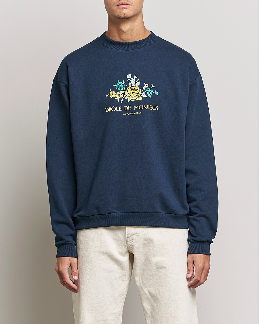 Herren | Pullover | Drôle de Monsieur | Fleur Sweatshirt Navy